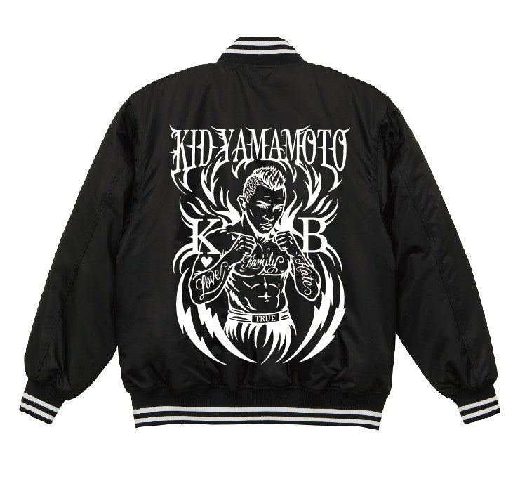 KID ITALIAN ROOSTER WORLD BASEBALL JACKET (BLACK-W)