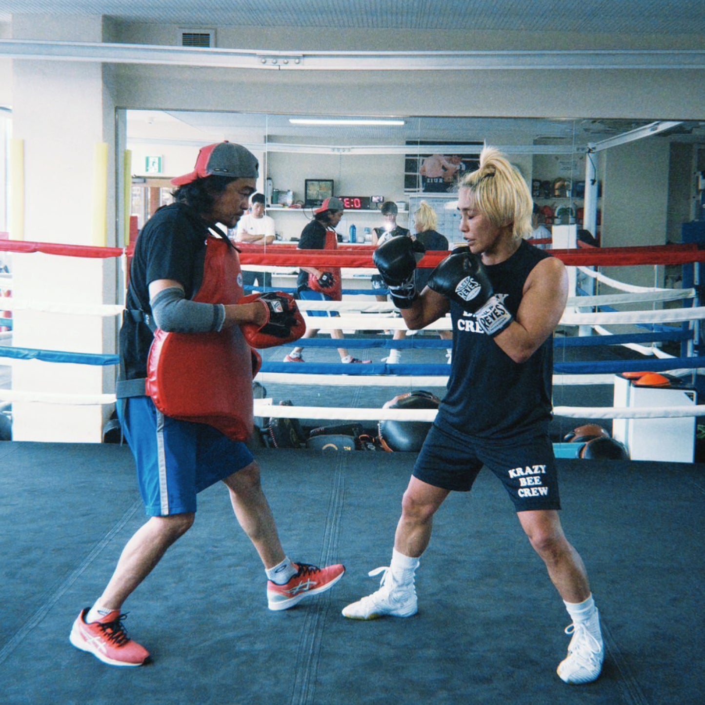 NAVY SET UP (B) : KRAZYBEE CREW DRI SLEEVELESS TEE & SHORTS