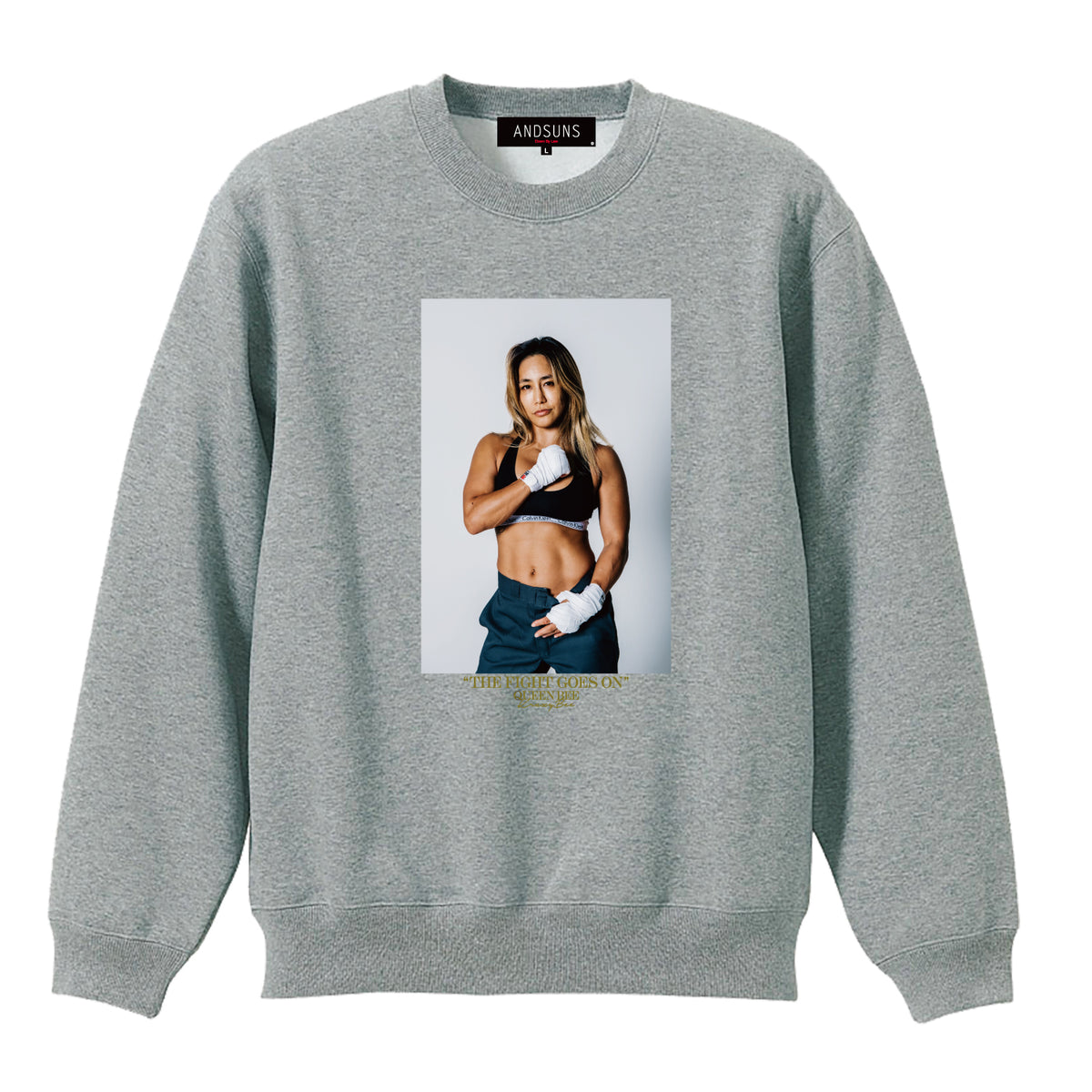 FIGHT GOES ON SUNS CREWNECK ( GREY )