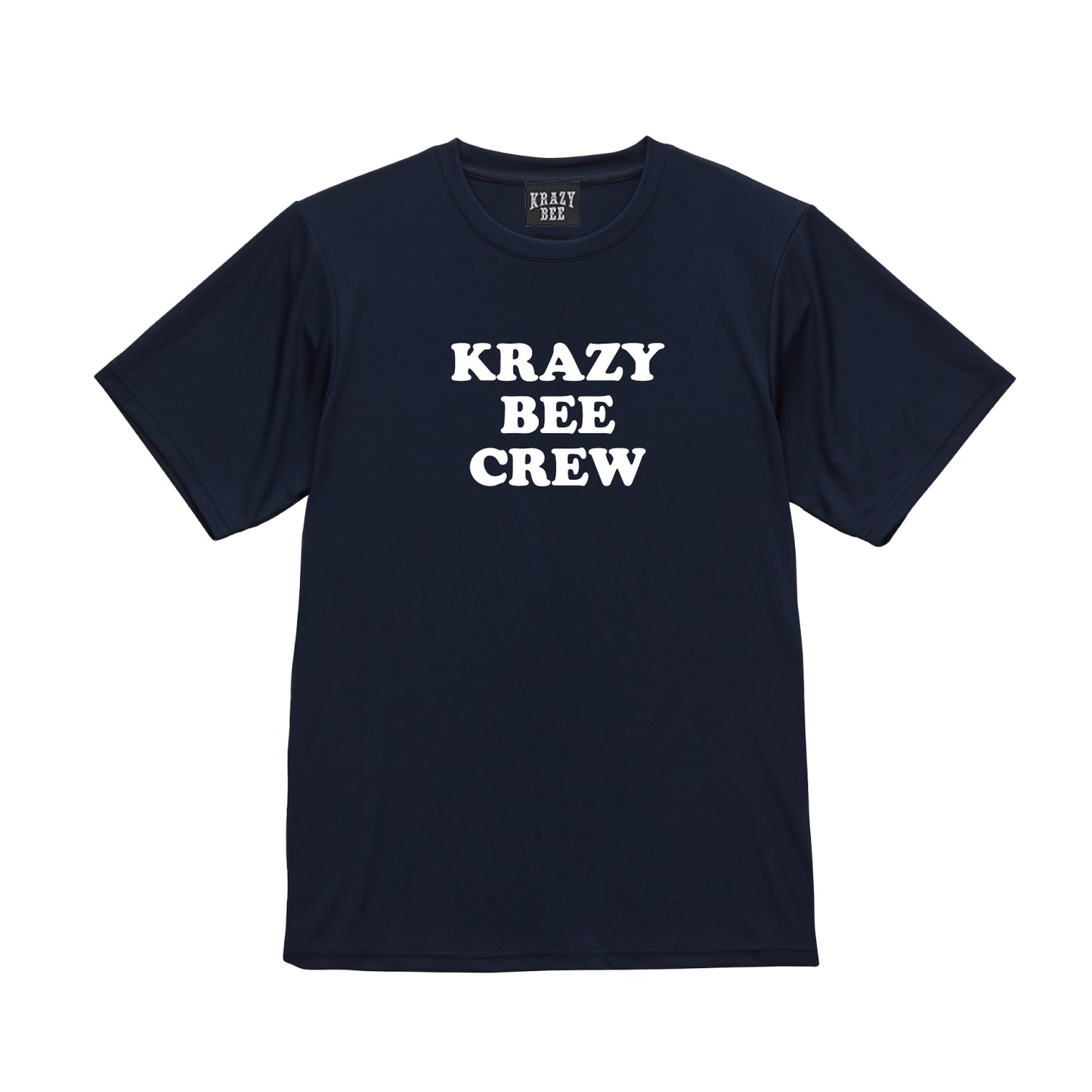 KRAZYBEE CREW DRI SS TEE (NAVY)