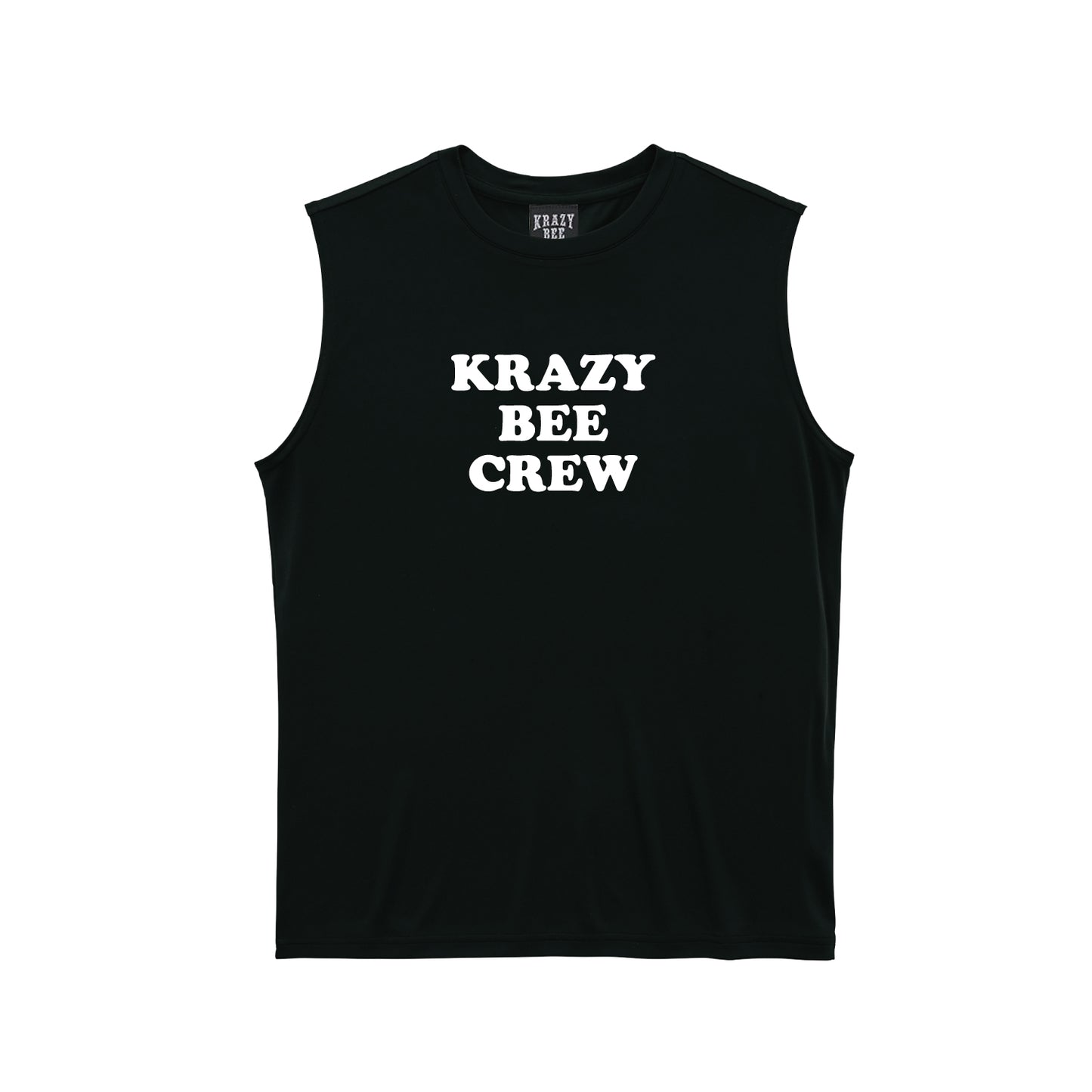 KRAZYBEE CREW DRI SLEEVELESS TEE (BLACK)