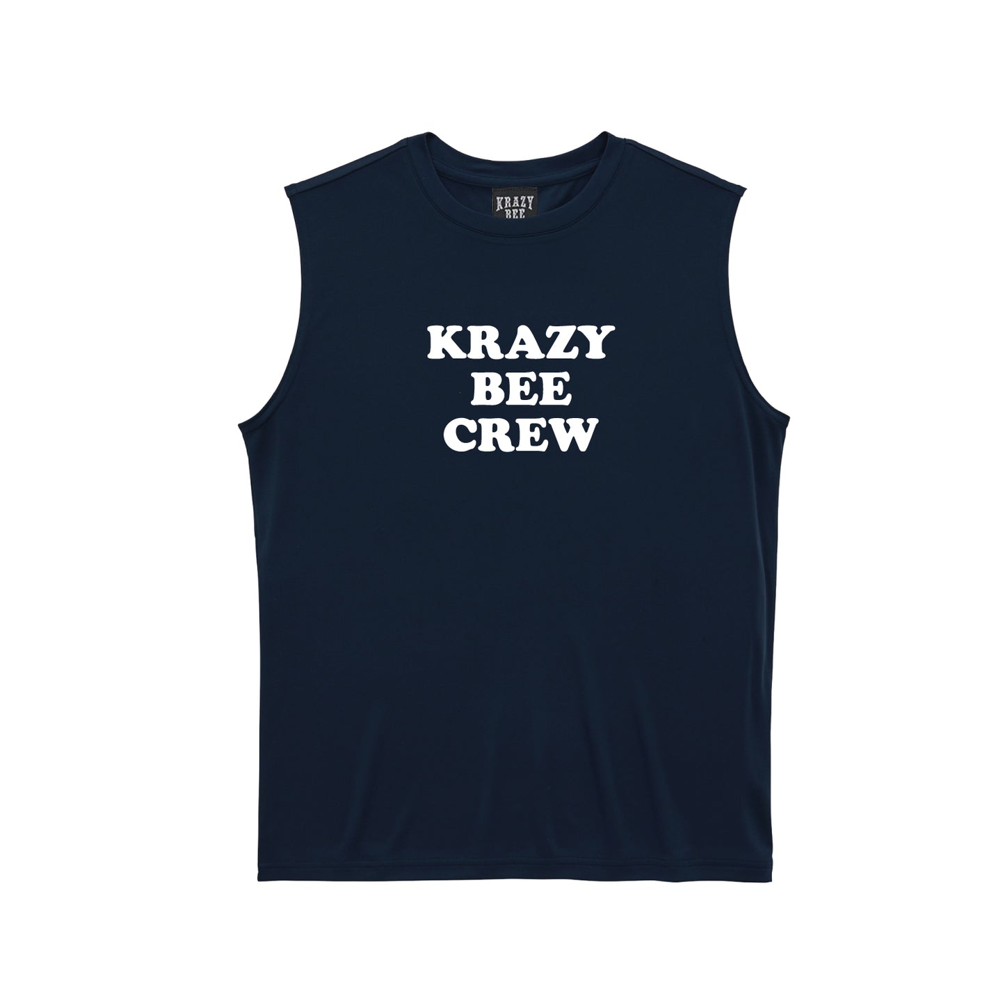 KRAZYBEE CREW DRI SLEEVELESS TEE (NAVY)