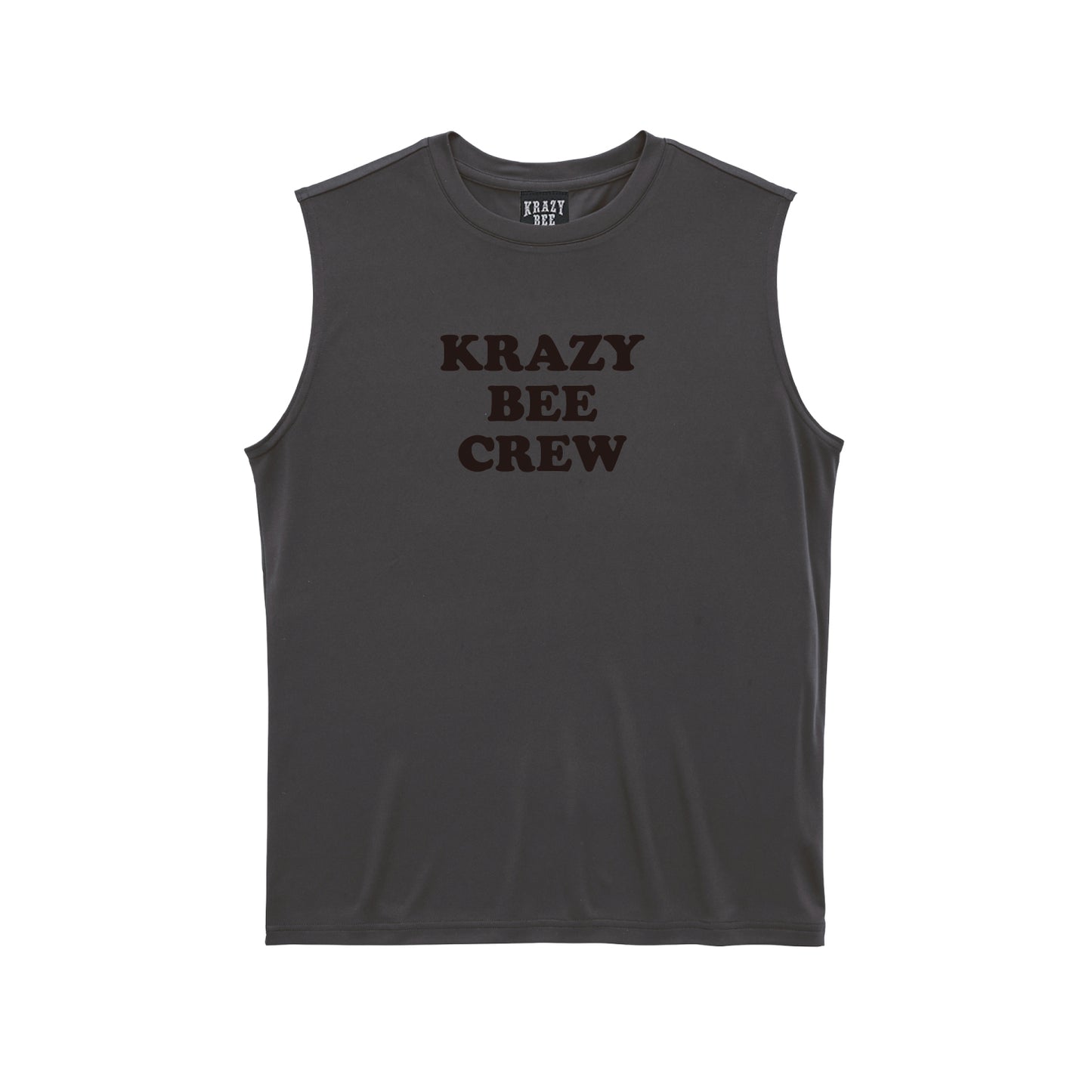 KRAZYBEE CREW SLEEVELESS TEE (INK BLACK)