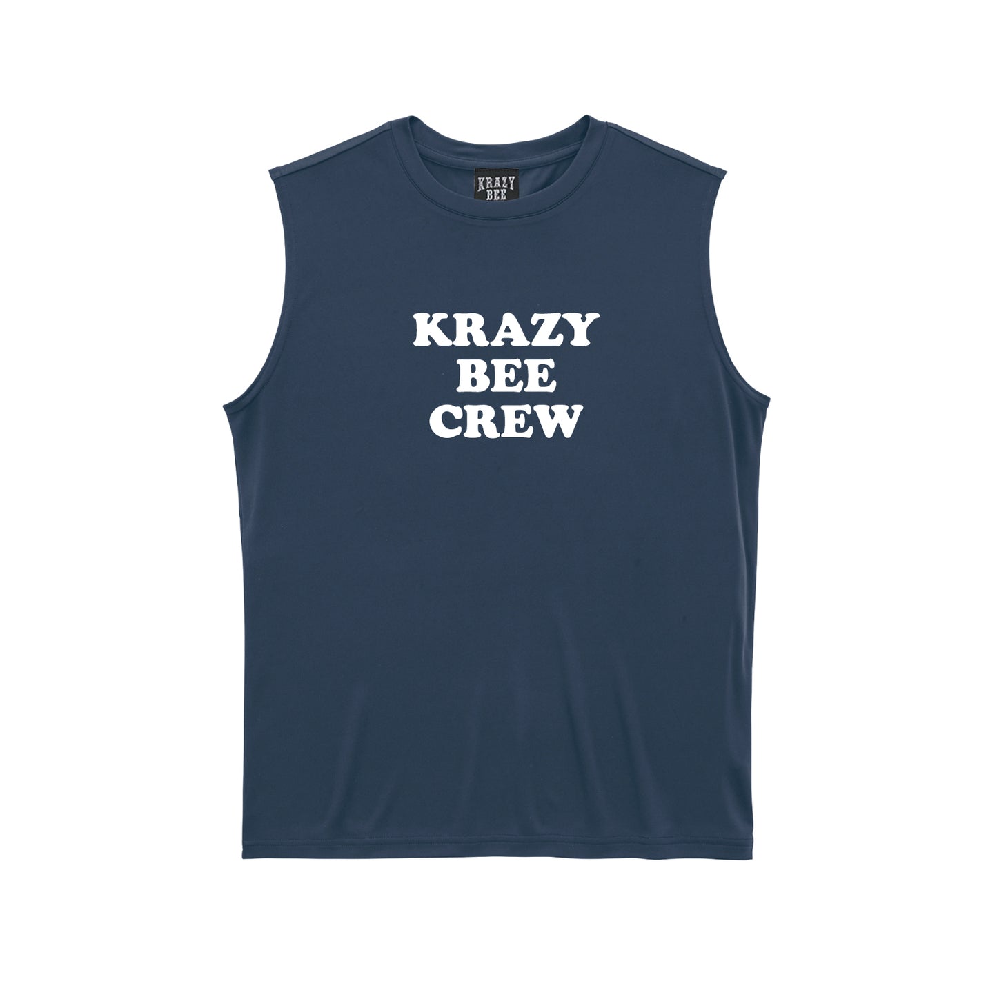 KRAZYBEE CREW DRI SLEEVELESS TEE (G.BLUE)