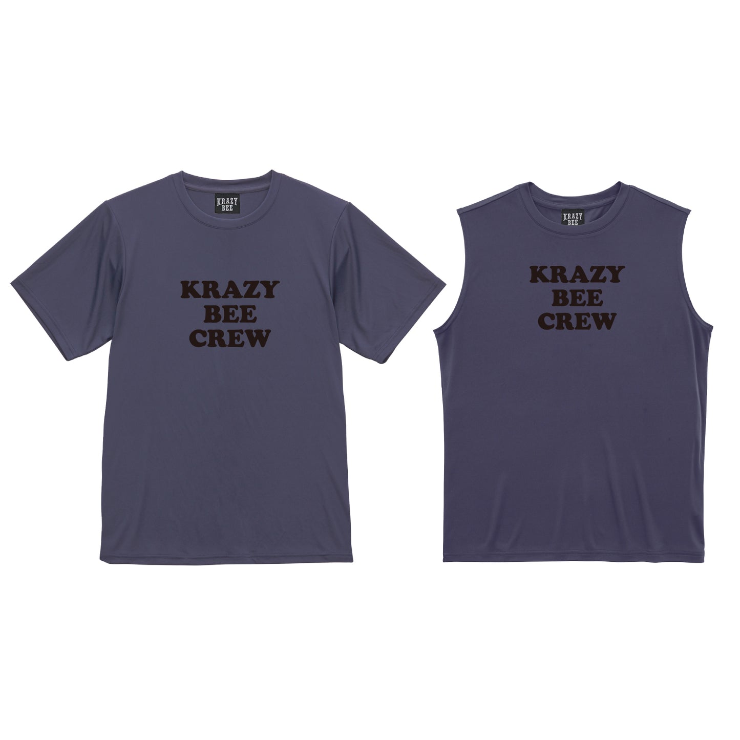 G.PURPLE SET (C) : KRAZYBEE CREW DRI SS TEE + SLEEVELESS TEE